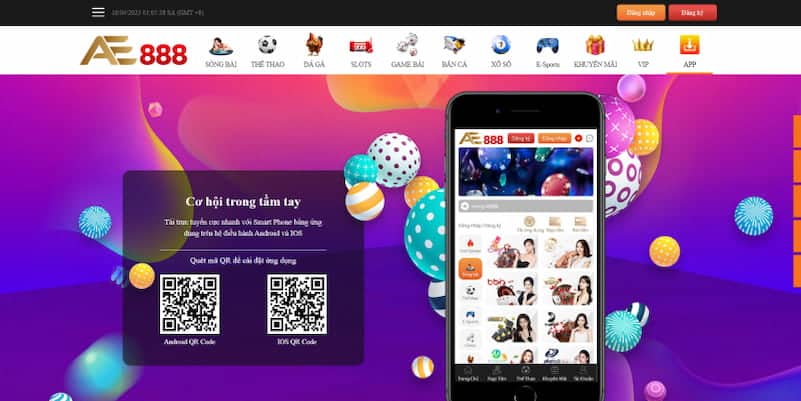 Quét Mã Qr Tải App Ae888 Nhanh Về Điện Thoại Ios Và Android
