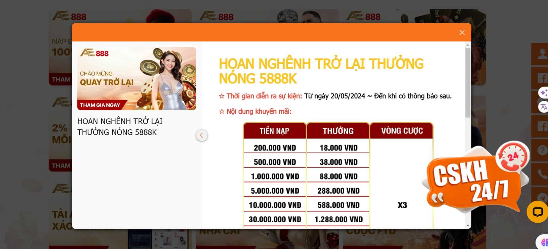 Khuyến Mãi Ae888 - Đắm Chìm Vào Sự Kiện Đổi Thưởng Hấp Dẫn