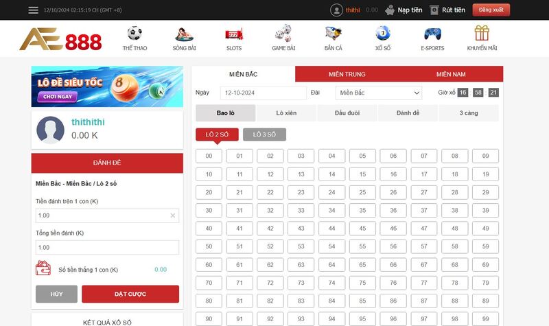 Lô Đề Online Anhem888 - Chơi Lô Đề, Xổ Số Trả Thưởng Xanh Chín